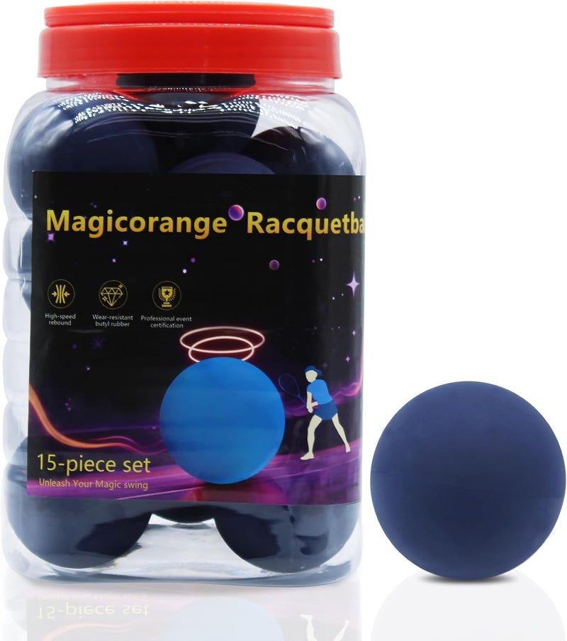 Magicorange 15 Pack Racquetball Multi Colored Racquetballs High Bounce Rubber Racquetballs - Image 1